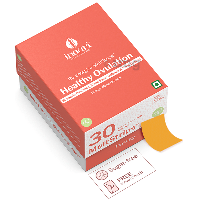 Inaari Re-energise Meltstrips for Healthy Ovulation, Blood Sugar Balance & Period Issues Orange and Mango