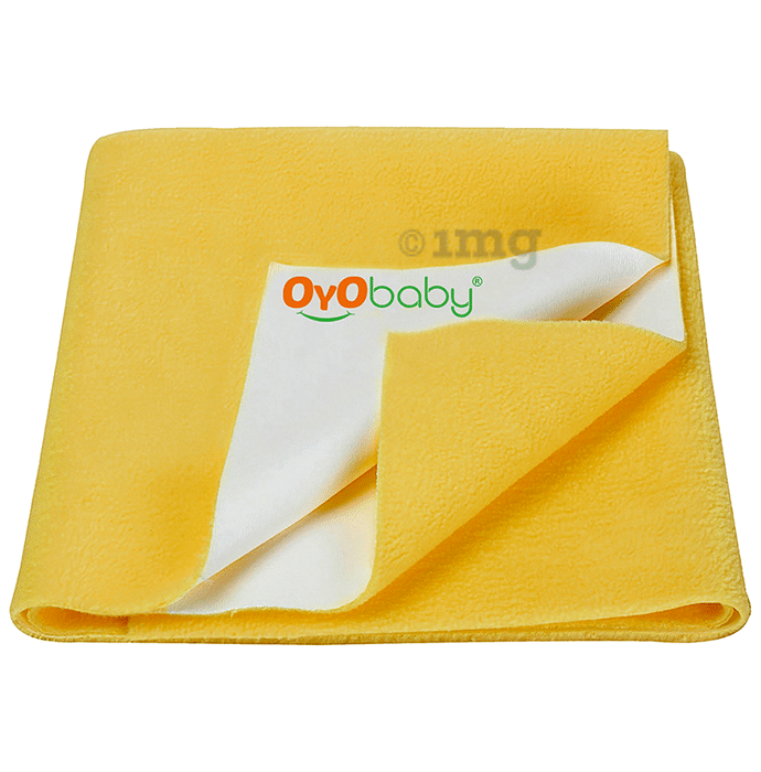 Oyo Baby Bed Protector Dry Sheet Single Bed Yellow