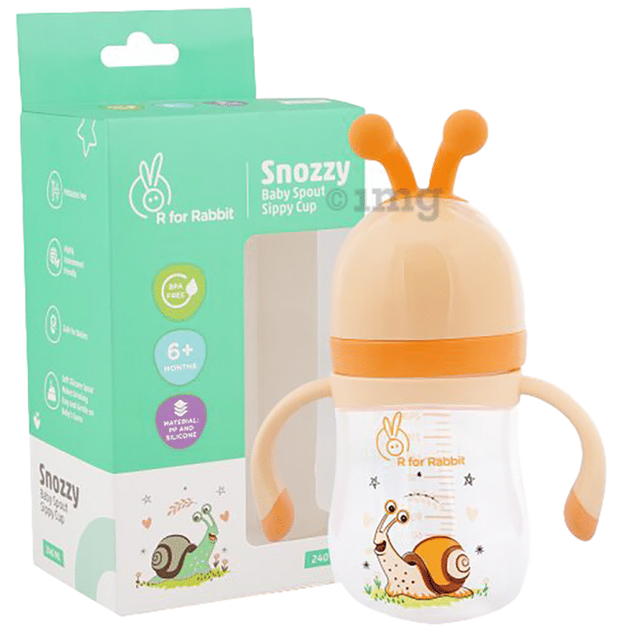 R for Rabbit Snoozy Baby Spout Sippy Cup 6+ Months Yellow
