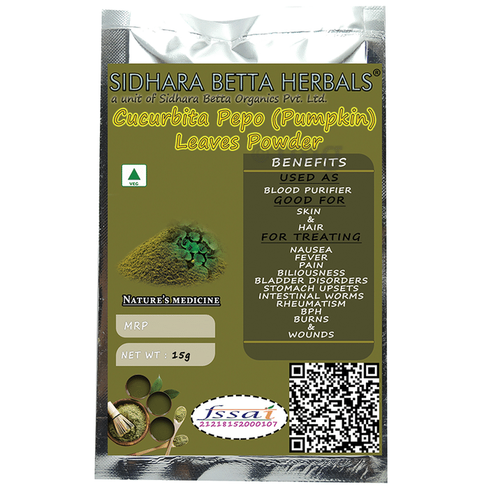 Sidhara Betta Herbals Cucurbita Pepo Leaves Powder