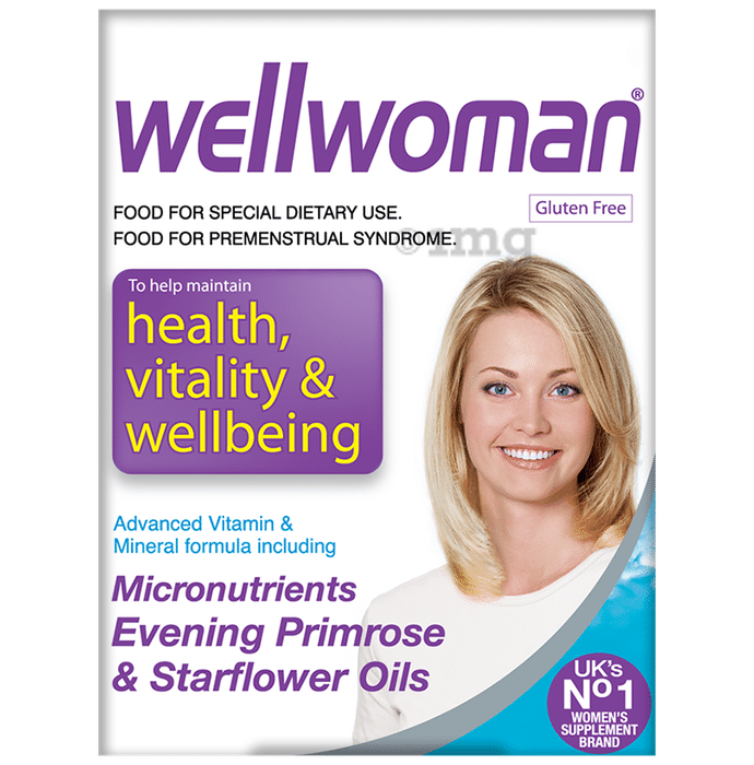 Wellwoman Health Supplement with Advanced Vitamin & Mineral Formula for Premenstrual Syndrome, Health, Vitality & Wellbeing Capsule