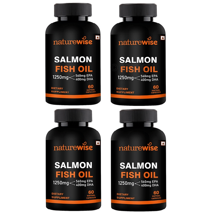 Naturewise Salmon Fish Oil 1250mg Softgel Capsule (60 Each)