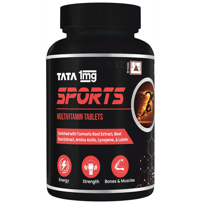 Tata 1mg Sports Multivitamin | With Zinc, Vitamin C, Vitamin D, Calcium and Iron for Energy & Immunity Booster | Tablet