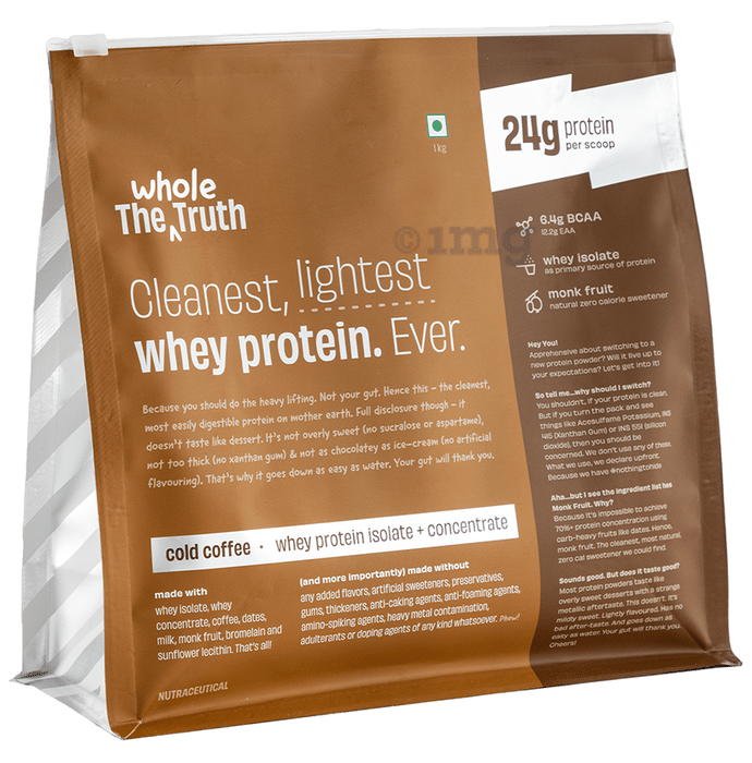 The Whole Truth Protein for Everyone Powder 24gm Protein Per Scoop Cold Coffee
