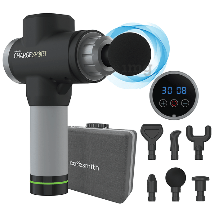 Caresmith Charge Sport Professional Massage Gun Grey and Black