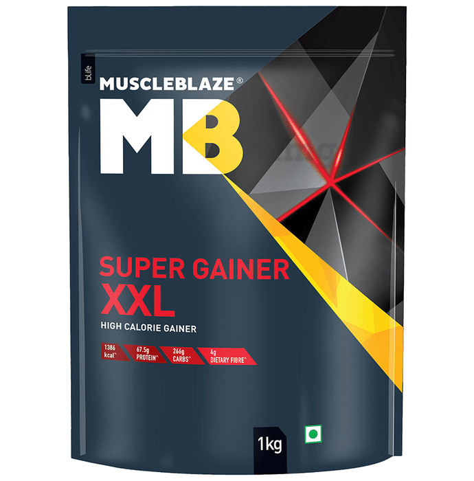 MuscleBlaze Super Gainer XXL for Muscle Growth | No Added Sugar | Cookies & Cream