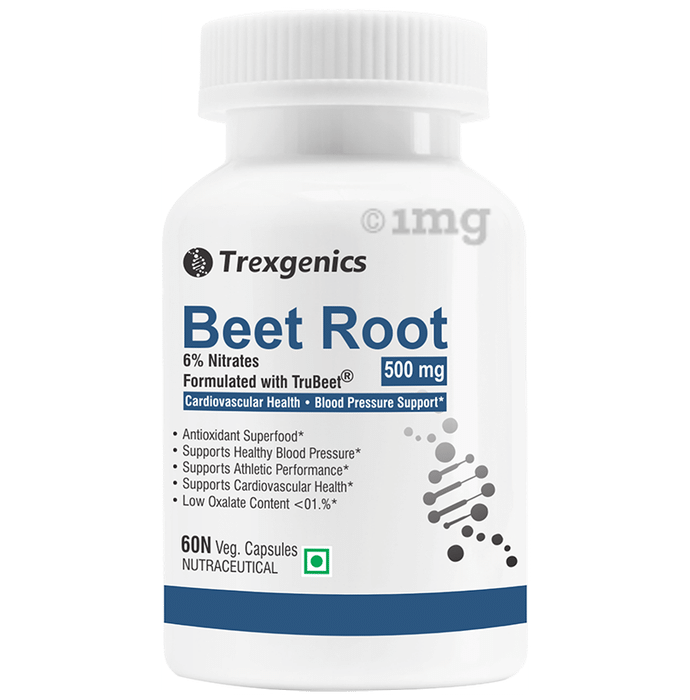 Trexgenics Beet Root 6% Nitrates 500mg Veg Capsule
