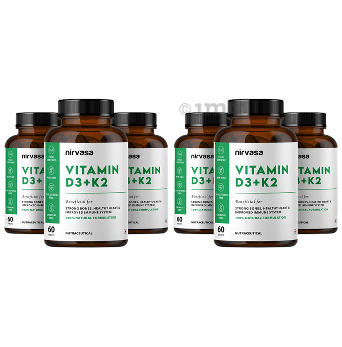 Nirvasa Vitamin D3+K2 Tablet (60 Each)