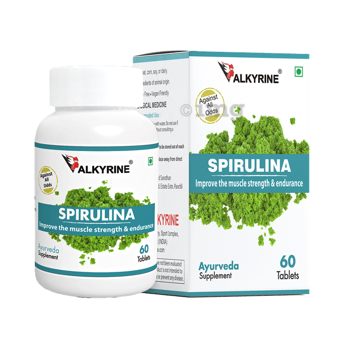 Valkyrine Spirulina Tablet Buy bottle of 60 tablets at best price in