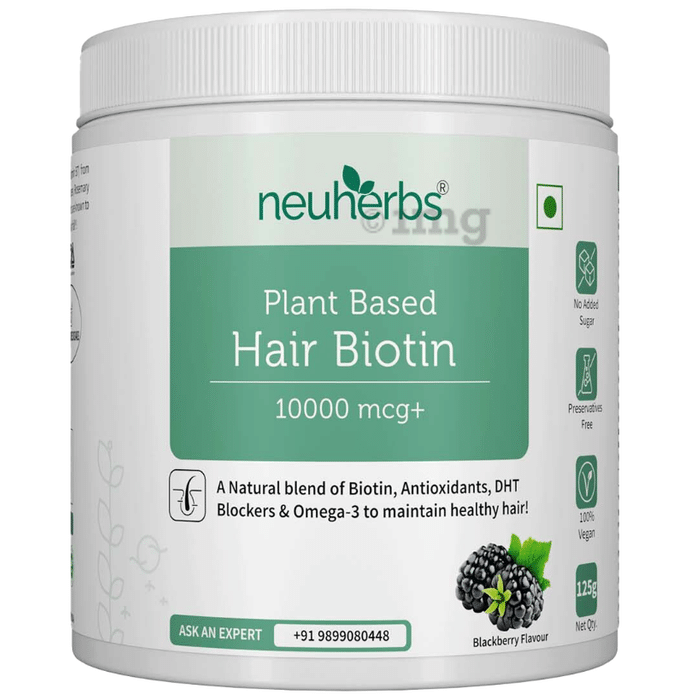 Neuherbs Plant Based Hair Biotin 10000mcg+ Blackberry