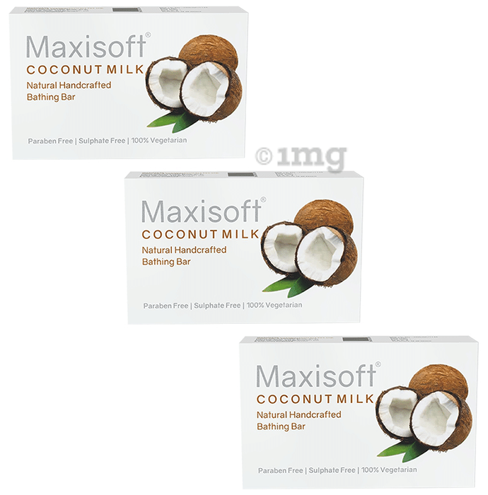 Maxisoft Coconut Milk Bathing Bar (75gm Each)