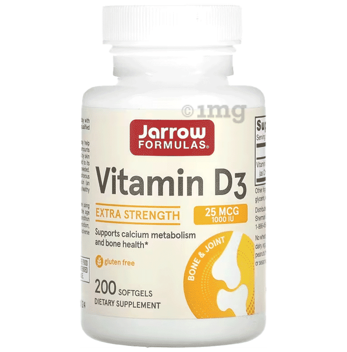 Jarrow Formulas Vitamin D3 1000IU Softgel