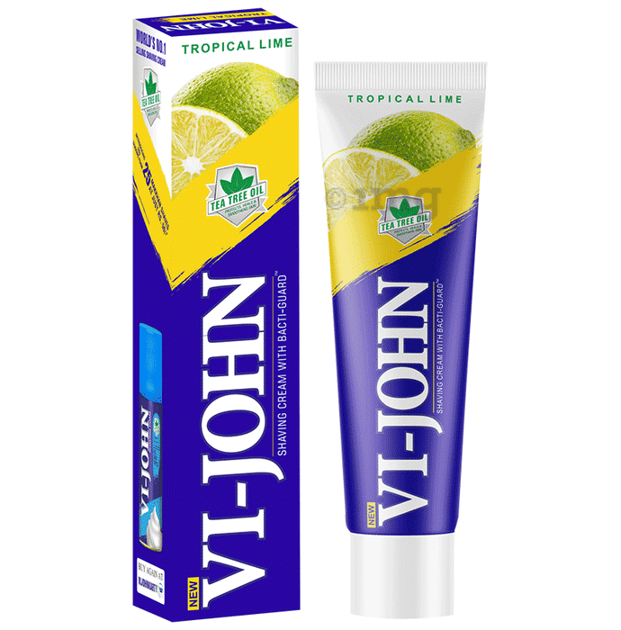 Vi-John Shaving Cream with Tea Tree Oil and Bacti Guard Tropical Lime