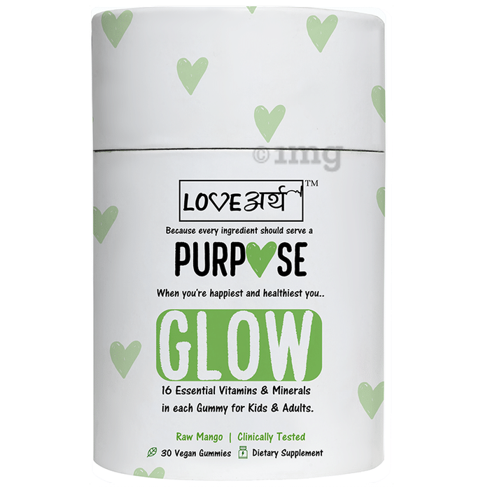 LoveArth Purpose Glow Vegan Gummies Raw Mango