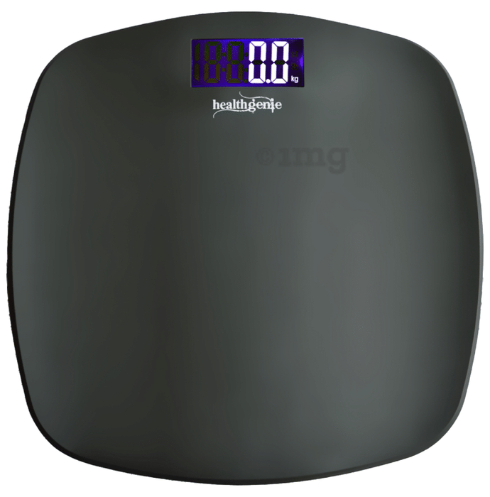 Healthgenie Digital Personal Weighing Scale with Step On Technology and USB Fibre Grey