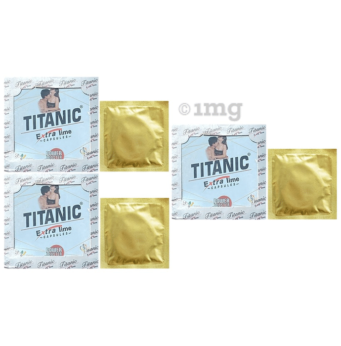 Titanic Extra Time Capsule (6 Each) with 3 Condom Free