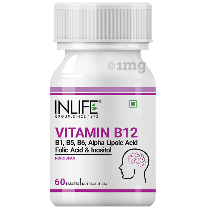 Inlife Vitamin B12 with B1, B5, B6, Alpha Lipoic Acid, Folic Acid & Inositol Tablet