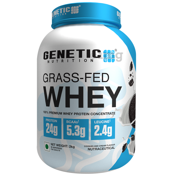 Genetic Nutrition Grass Fed Whey Protein Powder Cookies & Cream