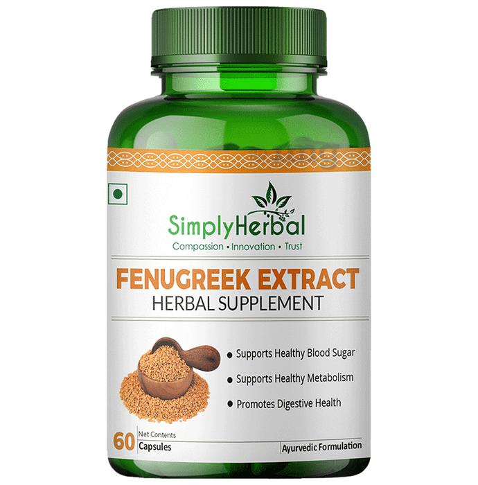 Simply Herbal Fenugreek Extract Vegetarian Capsules