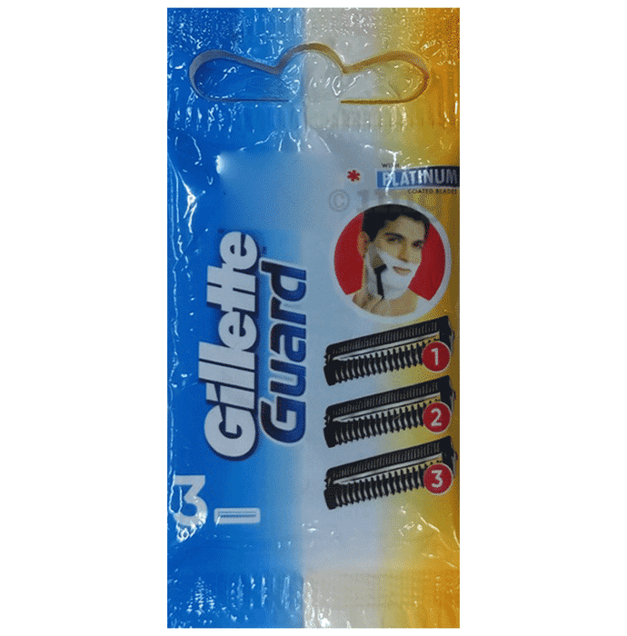 Gillette Guard with Platinum Coating Razor with 3 Blades
