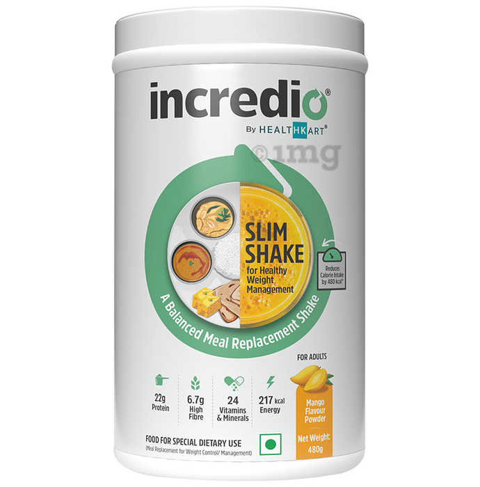 Incredio Slim Shake for Weight Management | Meal Replacement Mango