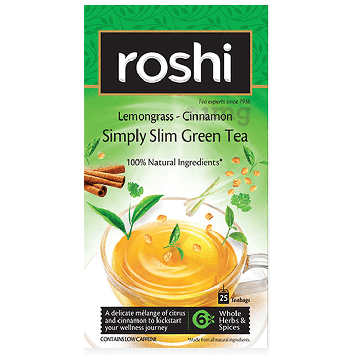 Roshi Lemongrass-Cinnamon Simply Slim Green Teabag (2.2gm Each)
