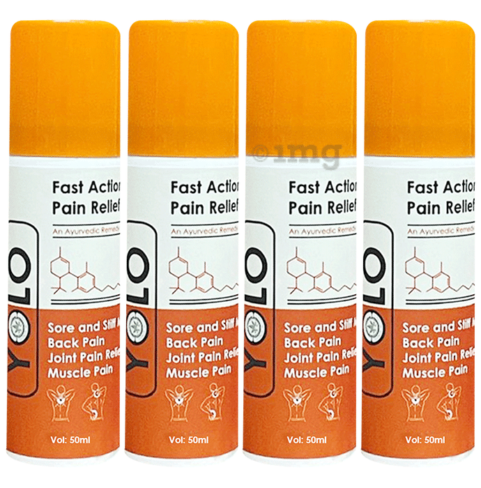 Yolo Fast Action Pain Relief Spray (50 ml Each)