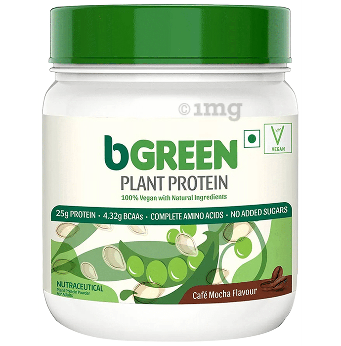 MuscleBlaze bGreen Plant Protein | For Muscle Gain, Immunity & Recovery | Cafe Mocha