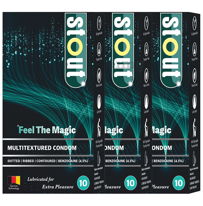 Stout Feel The Magic Multitextured Condom (10 Each)