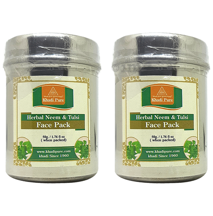 Khadi Pure Herbal Neem & Tulsi Face Pack (50gm Each)