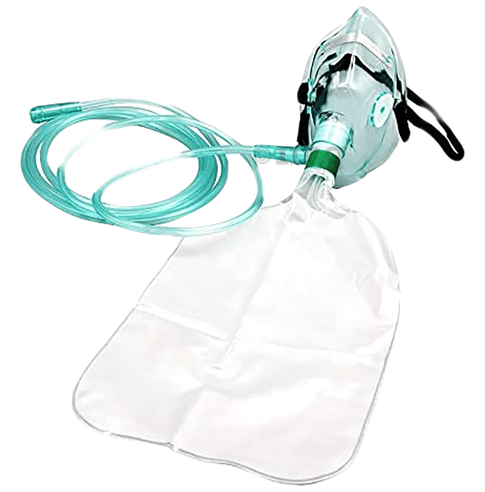 Mowell Non-Rebreathing (NRB) High Oxygen Concentration with Reservoir Bag Face Mask for Adults