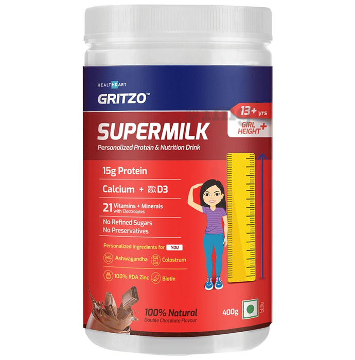Gritzo Super Milk Girl Height+ for 13+ Years Double Chocolate Buy jar