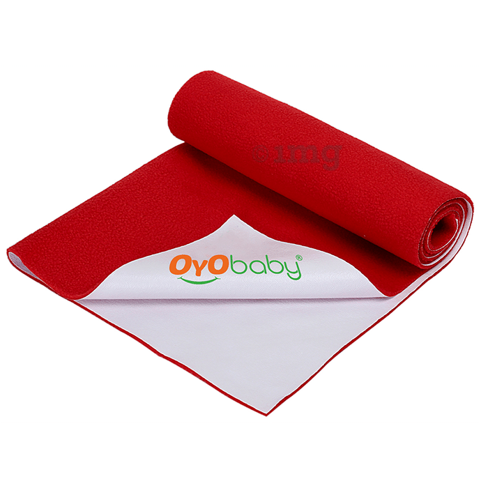 Oyo Baby Waterproof Rubber Dry Sheet Small Red