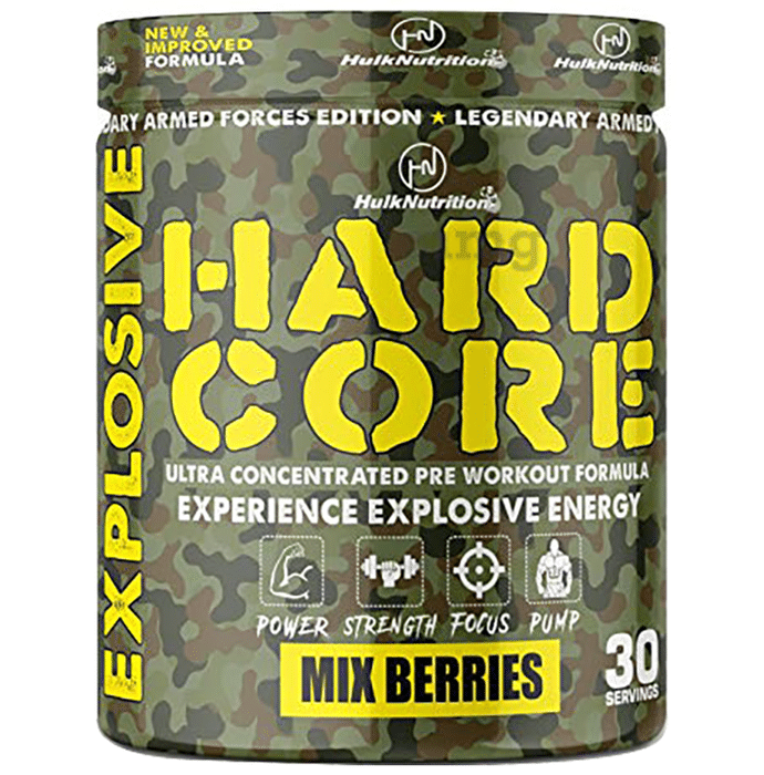 Hulk Nutrition Hard Core Powder Mix Berries