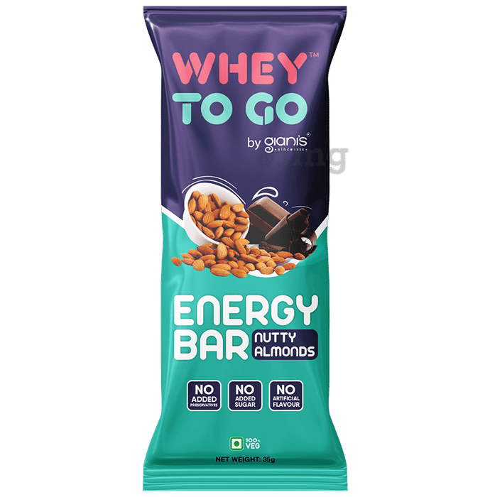 Whey To Go Energy Bar (35gm Each) Nutty Almonds