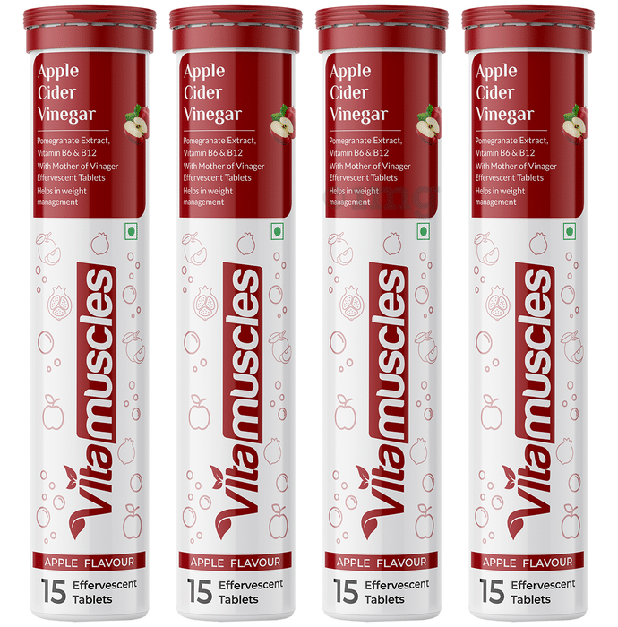 Vitamuscles Apple Cider Vinegar Effervescent Tablet (15 Each) Apple