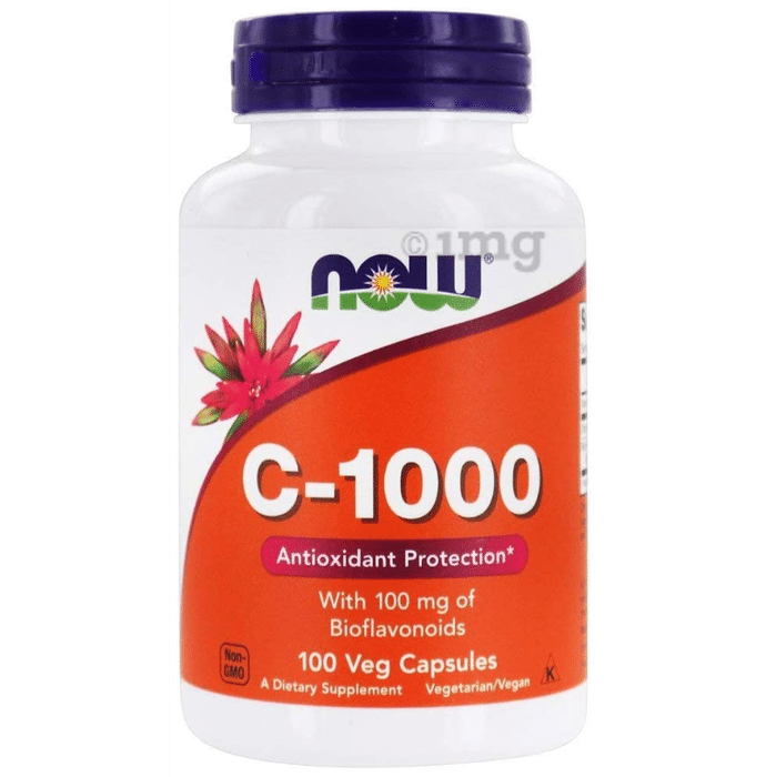 Now C-1000 for Antioxidant Protection | With 100mg of Bioflavonoids | Vegetarian Capsule
