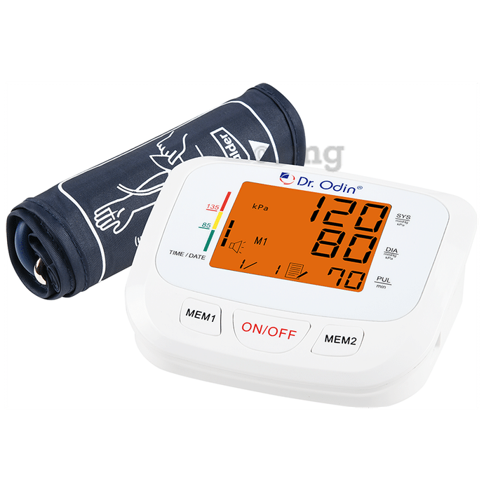 Dr. Odin OBP 101 Fully Automatic Digital Blood Pressure Monitor with Large Cuff BPM Monitor