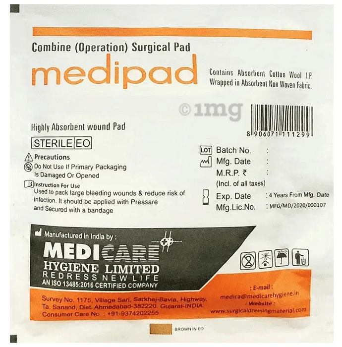 Medica Medipad Combine (Operation) Surgical Pad Sterile E/O 10cm x 15cm