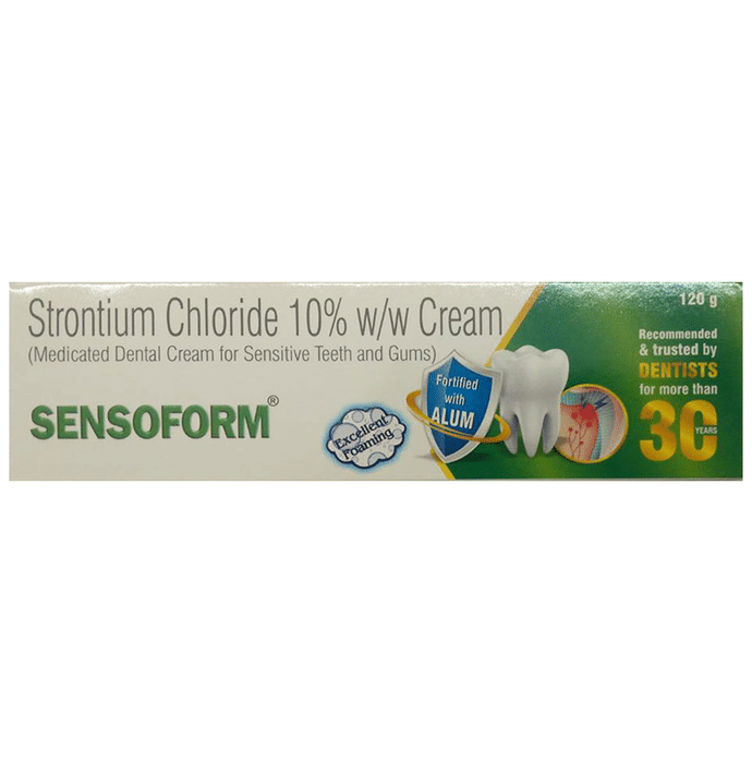 Sensoform Medicated Dental Cream with 10% Strontium Chloride | For Sensitive Teeth & Gums
