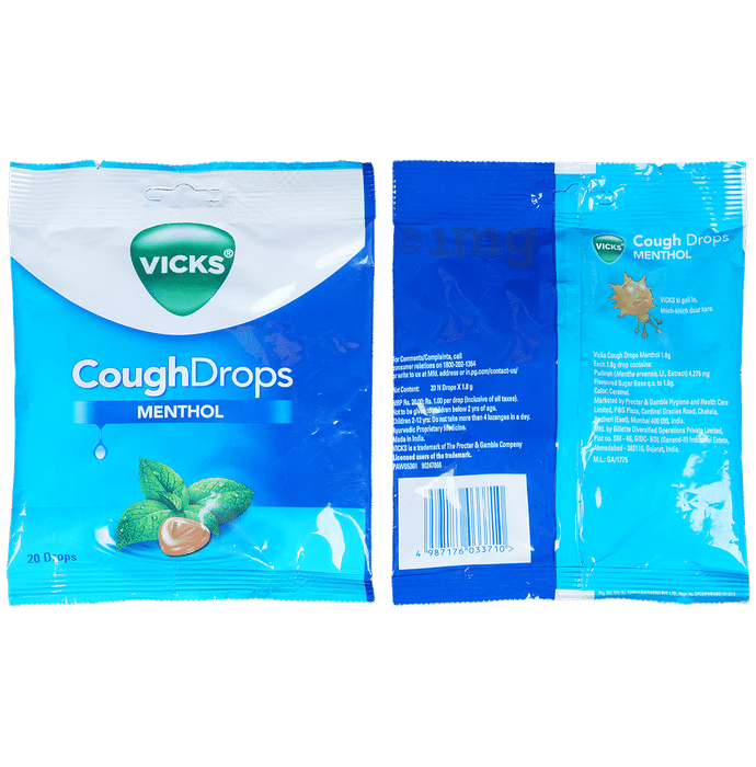 Vicks Cough Drops for Throat Irritation Relief | Flavour Menthol