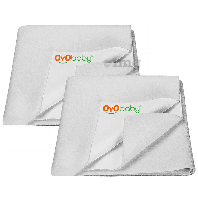 Oyo Baby Waterproof Bed Protector Dry Sheet Medium Ivory