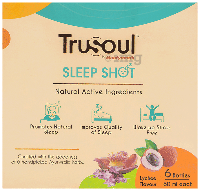 TruSoul by Baidyanath Sleep Shot (60ml Each) Lychee