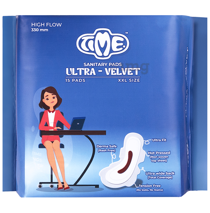 Time Ultra Velvet Sanitary Pads XXL