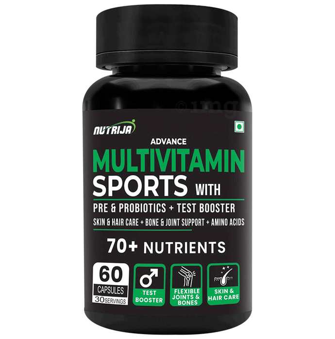 Nutrija Advance Multivitamin Sports with Pre & Probiotics + Test Booster Capsule