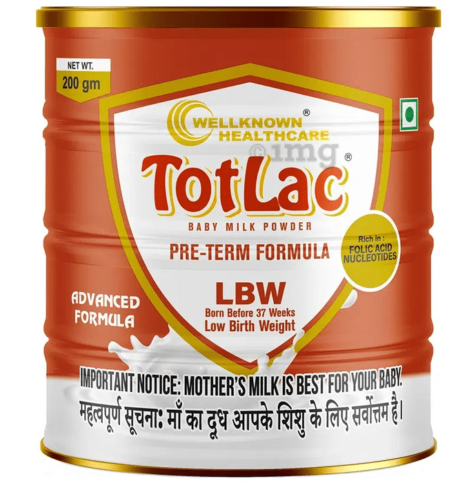 Wellknown Healthcare Totlac LBW Pre-Term Formula Baby Milk Powder