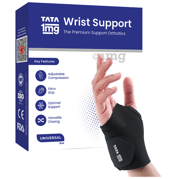 Tata 1mg Wrist Support Universal, Wrist Brace with Thumb Support for Optimal Support and Compression
