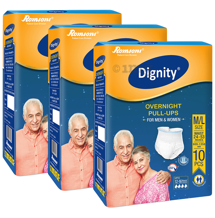 Dignity Overnight Pull-Ups Diaper (10 Each) M-L