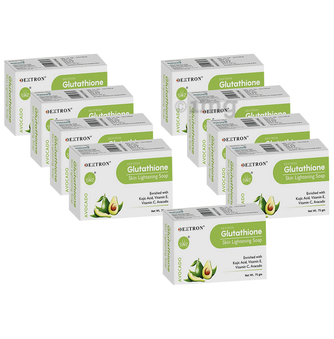 Dextron Glutathione Skin Lightening Soap (75gm Each) Avacado