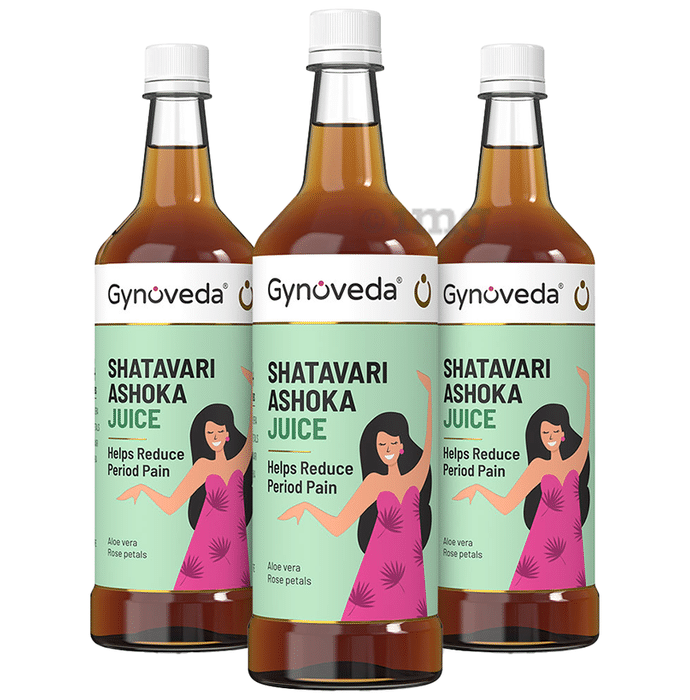 Gynoveda Shatavari Ashoka Juice Helps Reduce Period Pain (1ltr Each)
